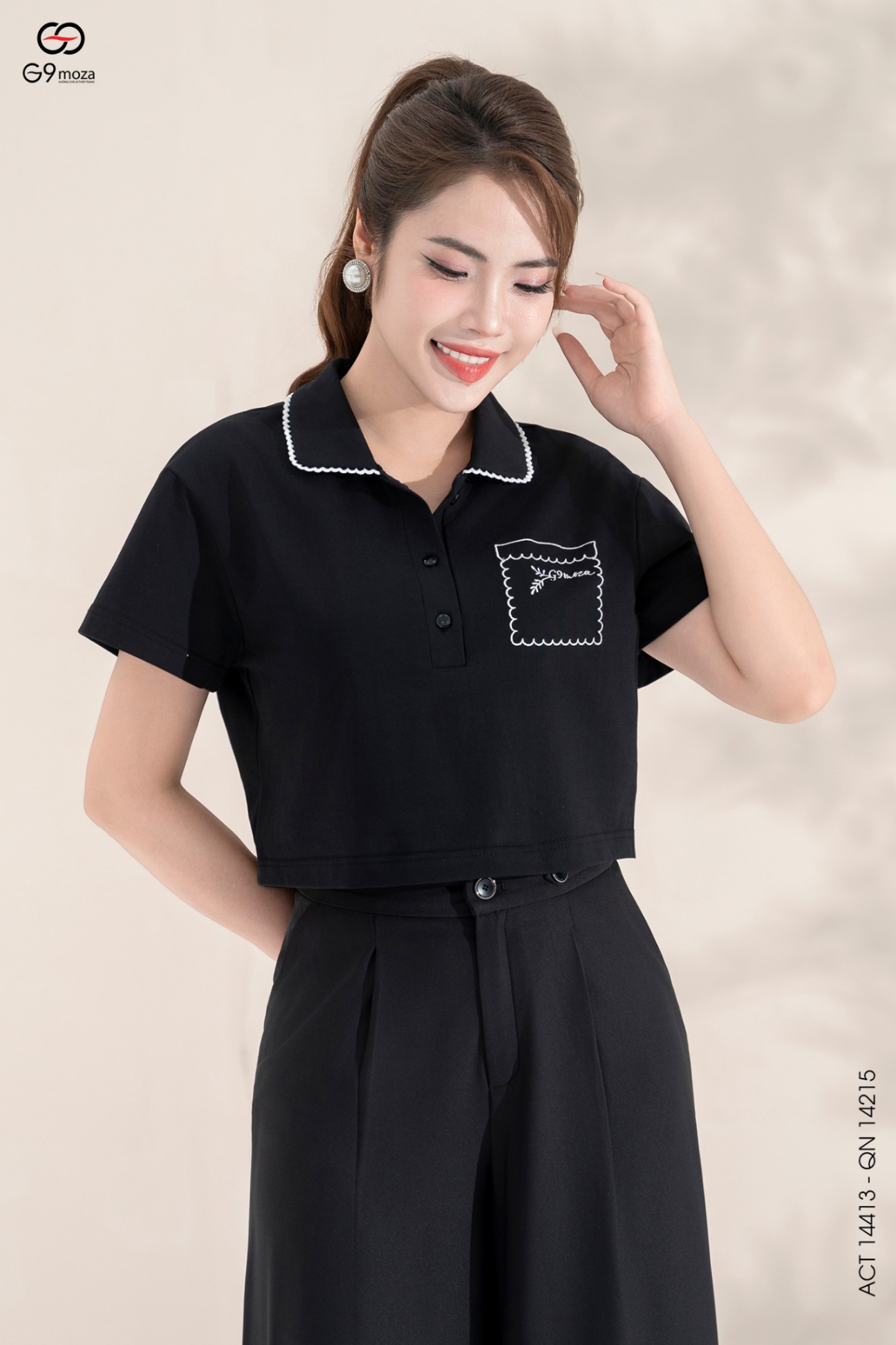 Áo thun croptop 25S57ACT14413-2