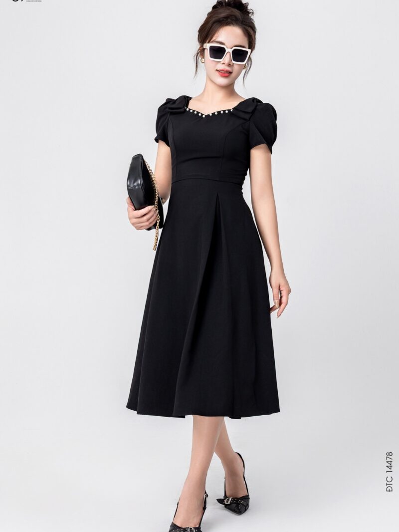 Đầm tay cộc dáng xòe 25S12ĐTCX14478-1