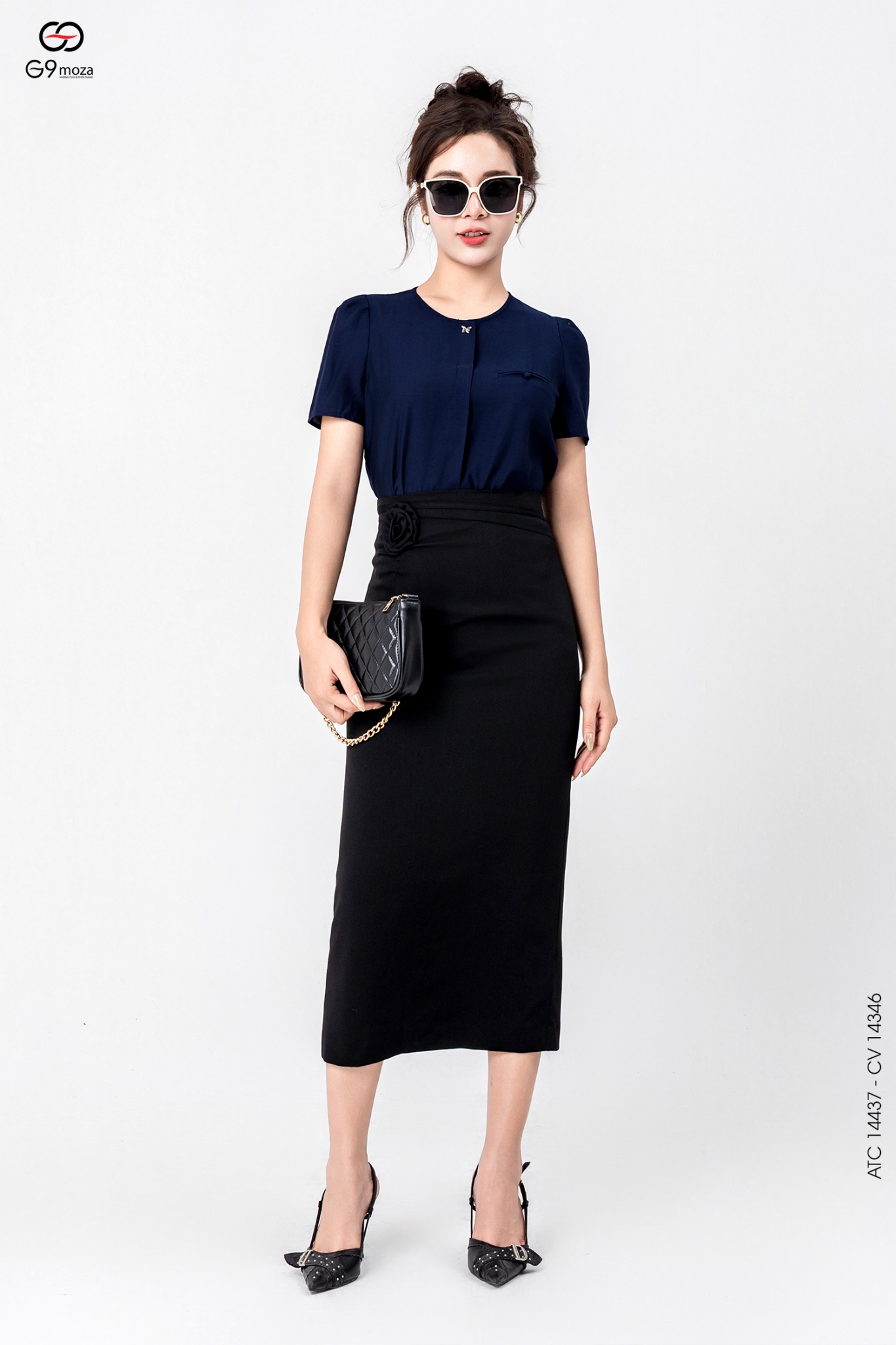 Áo tay cộc cổ tròn 25S52ATC14437-2