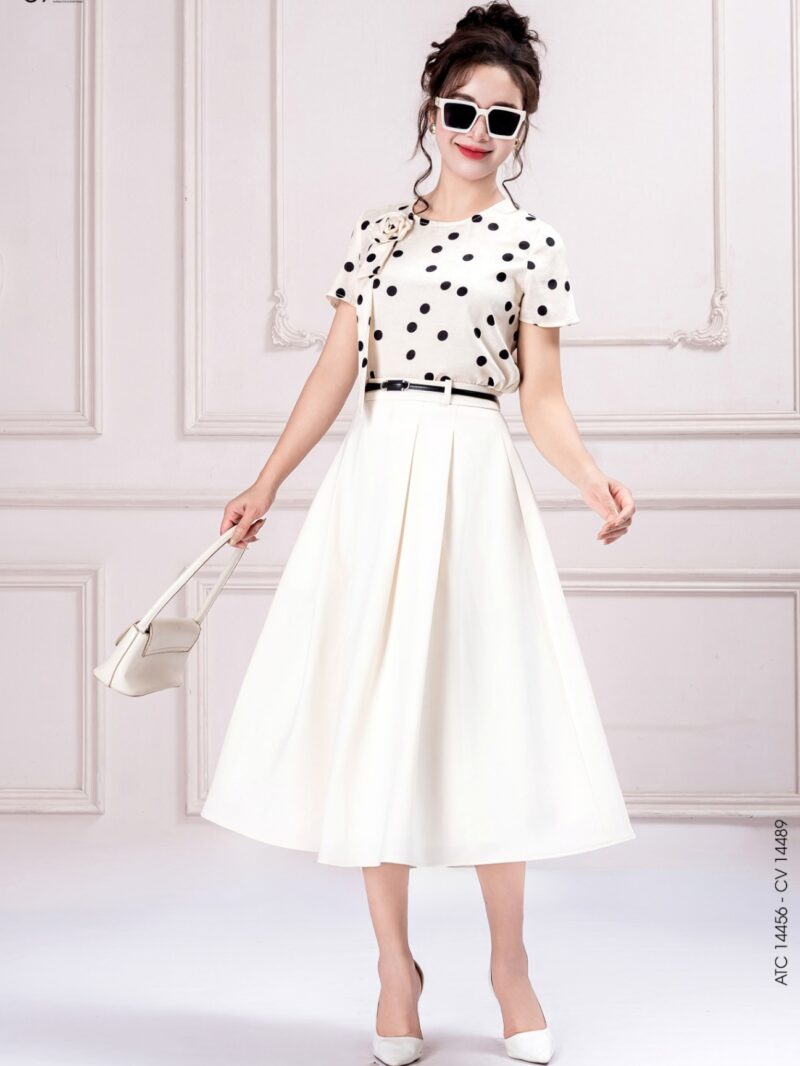 Chân váy midi dáng xòe 25S11CVX14489-1