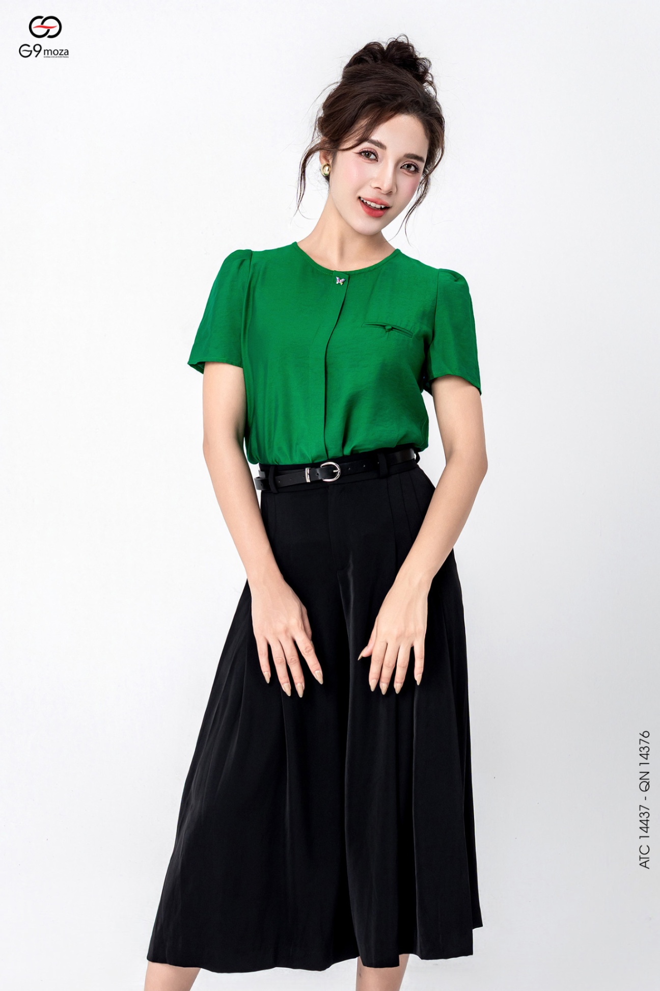 Áo tay cộc cổ tròn 25S52ATC14437-1