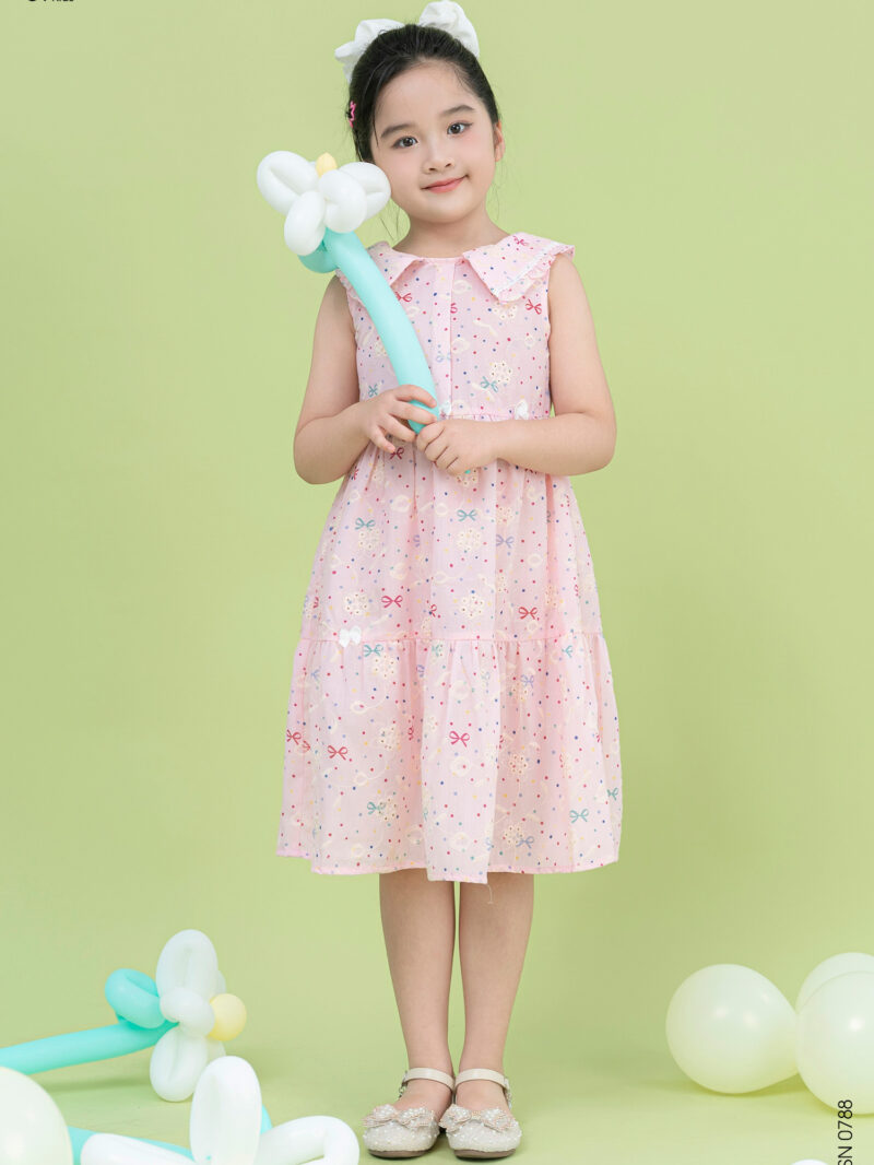 Váy sát nách cổ đức chất liệu thô mềm 25S16BĐSN0788-2