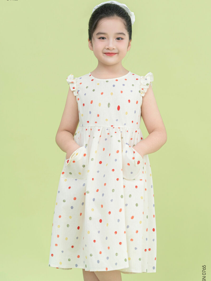 Váy sát nách dáng xòe chất liệu thô mỏng 25S52BĐSN0765-1